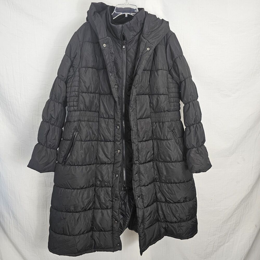 Torrid Long Line Puffer Coat Maxi Fit Women's Plus Size 4 4X Black